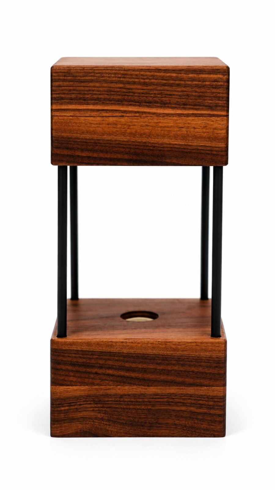 American Walnut Double Square Lamp