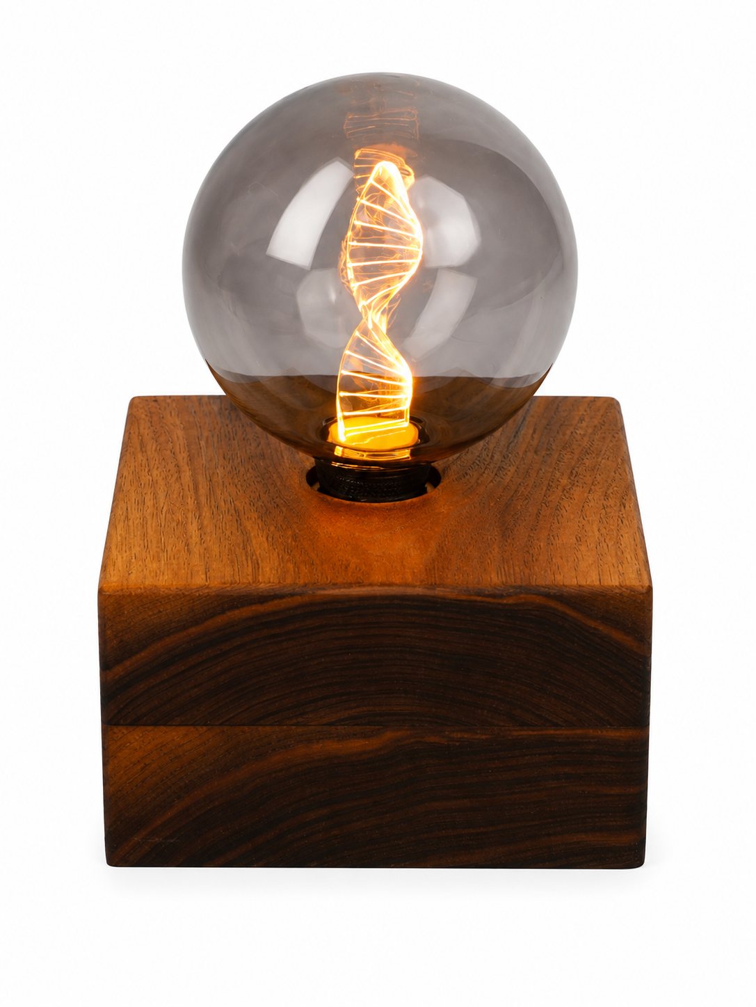 American Walnut Pygmy Style Square Lamp