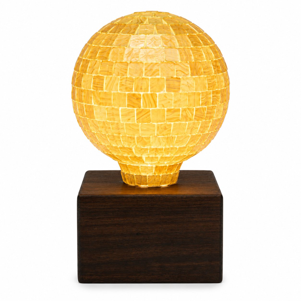 American Walnut Square Single Medium Lamp