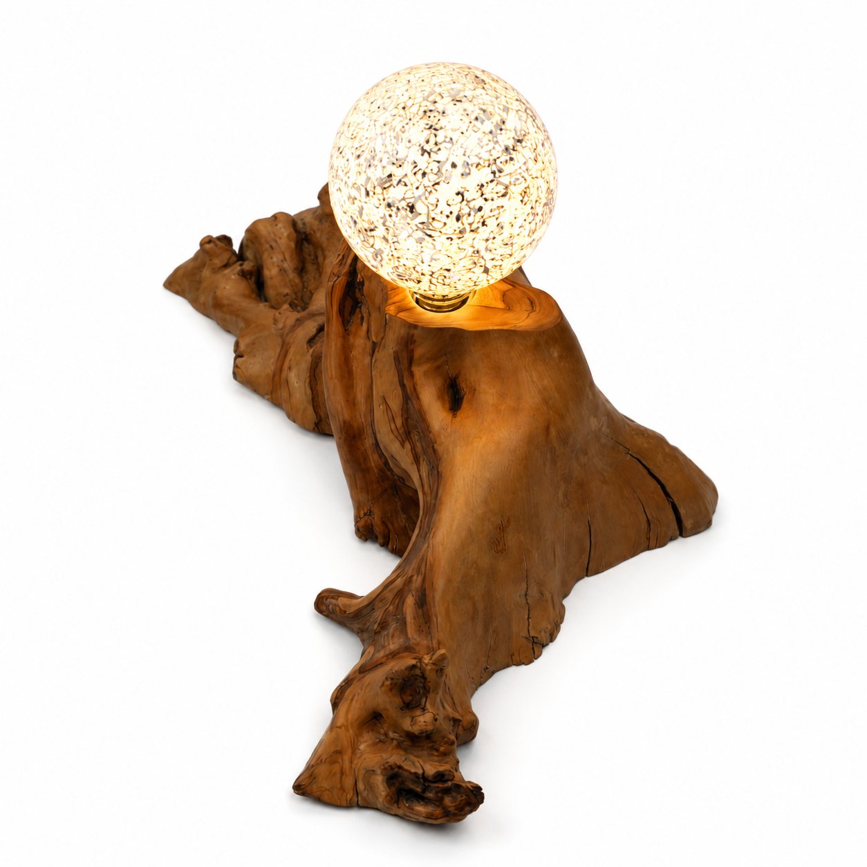 Bespoke Wild Olive Wood Lamp