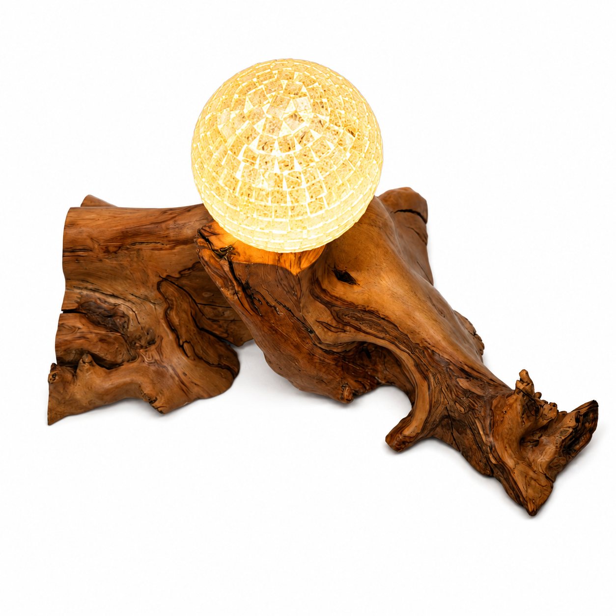 Bespoke Wild Olive Wood Lamp