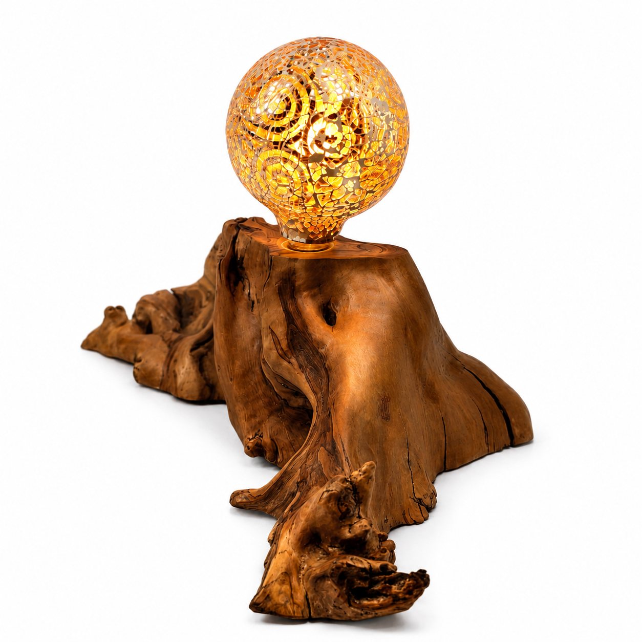 Bespoke Wild Olive Wood Lamp