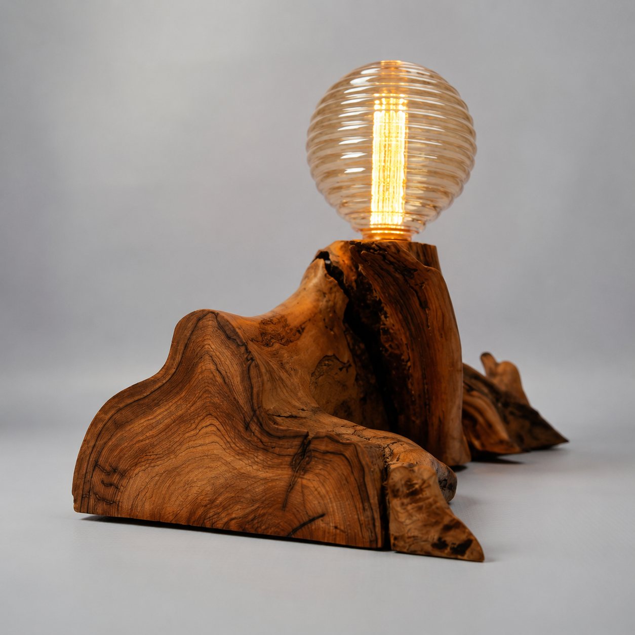Bespoke Wild Olive Wood Lamp