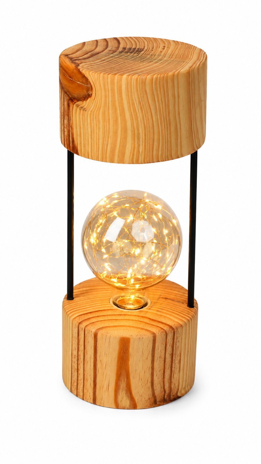 Cedarwood Double Round Medium Lamp