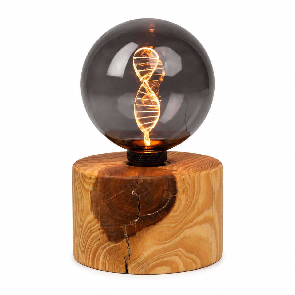 Cedarwood Round Pygmy Style Small Lamp