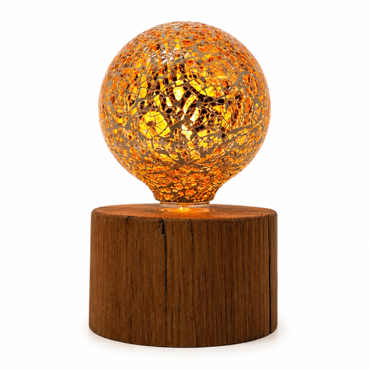 Rustic Oak Pygmy Style Small Lamp
