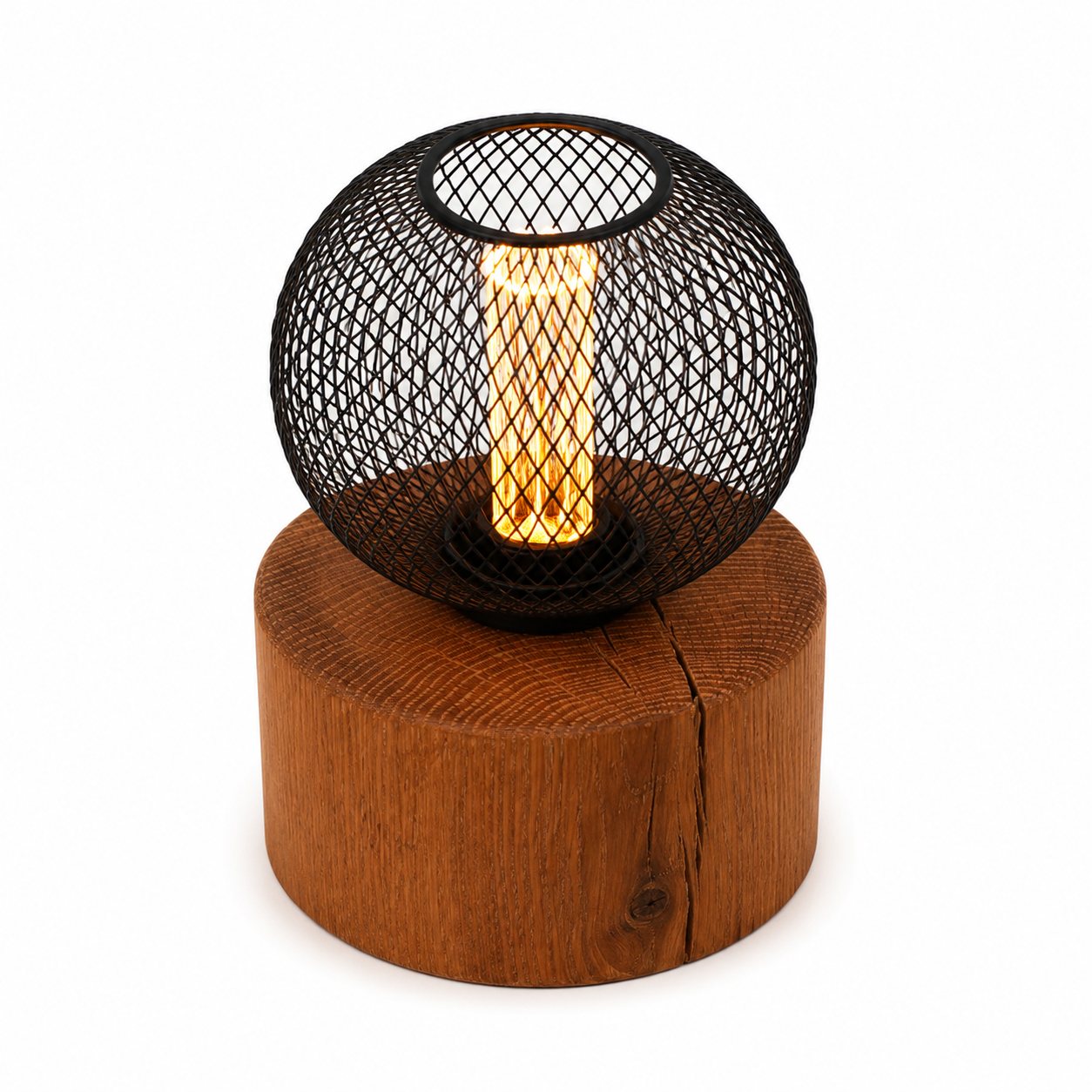 Rustic Oak Pygmy Style Small Lamp