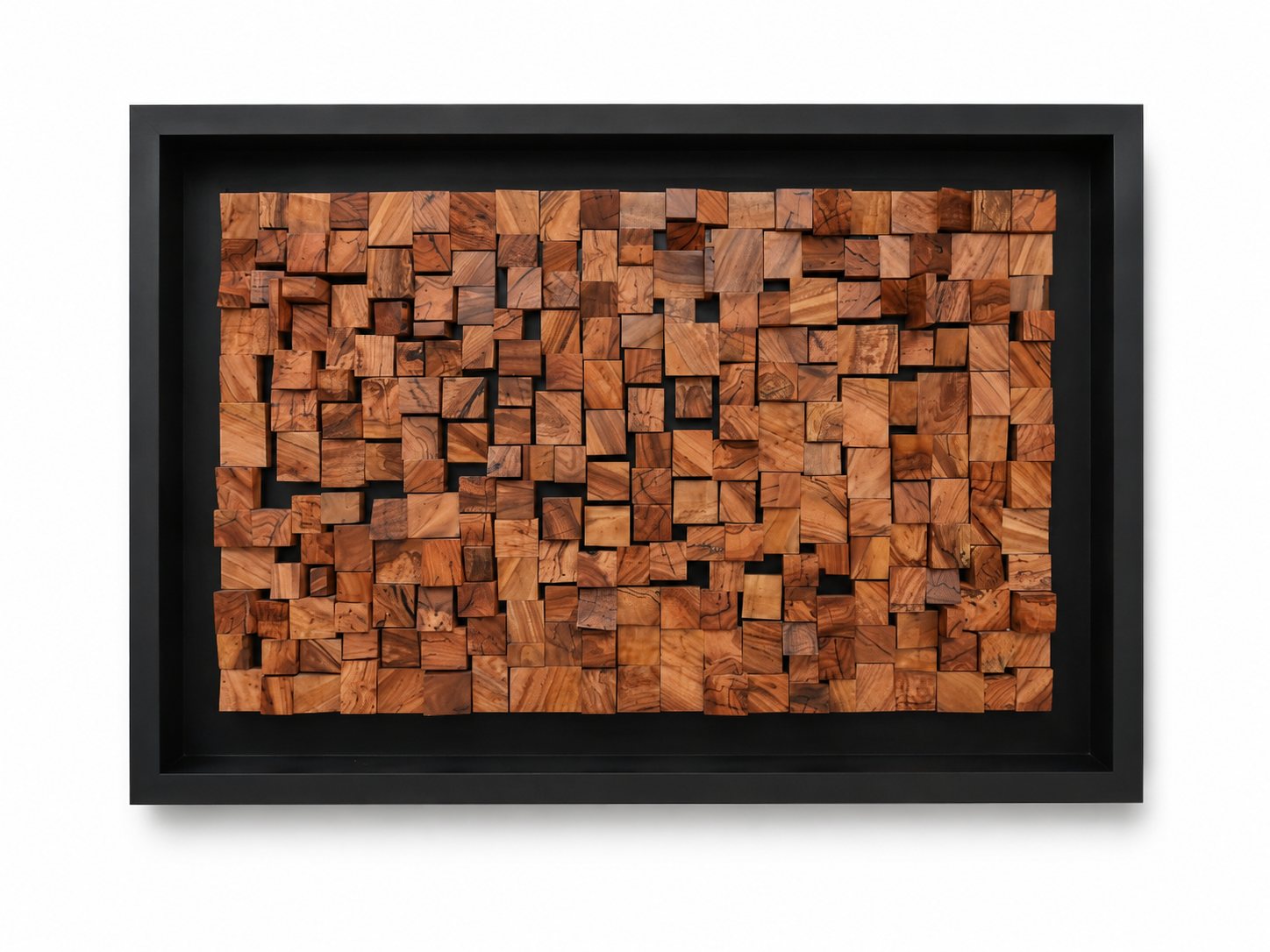 Wild Olive Wood 3D Block Wall Art